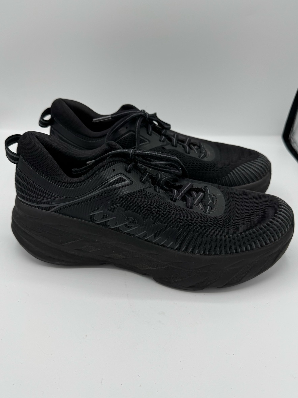 Hoka Bondi 7 Women size 8.5 Black Athletic Running Shoes